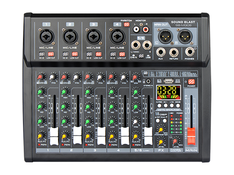 SB-MQ04 6-Channel Professional Audio Mixe