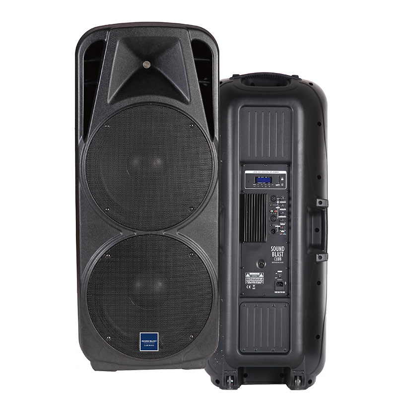 3000 watts dual 15" Powered Speaker with bluetooth